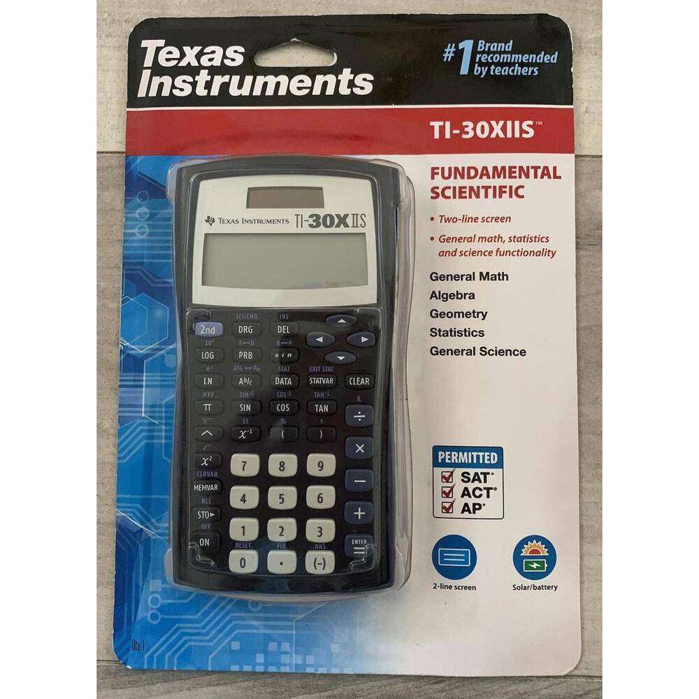 Texas Instruments TI-30XIIS Scientific Calculator Black with Blue Accents NEW!